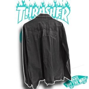 Thrasher x vans black denim jacket